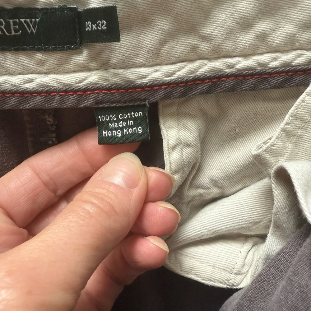 J. Crew Gray Button Fly 100% Cotton Chinos in Size 33x32